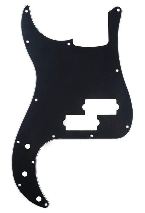 Black 3-ply Precision Bass Pickguard (Left Hand)