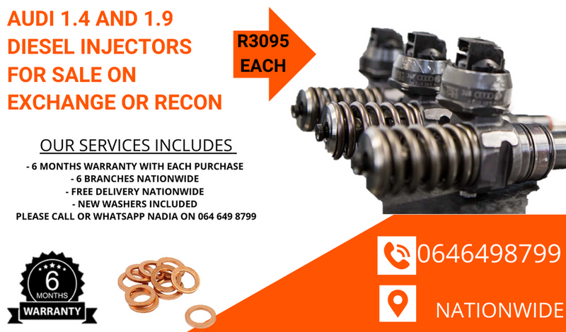 Audi 104 and 1.9 diesel injectors for sale on exchange - 6 months warranry and free delivery.