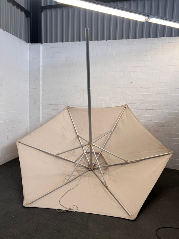 Outdoor Umbrella With Beige Canvas-
