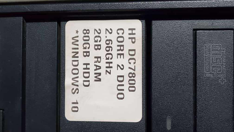 Hp Dc 7800 Core 2 Duo 2.66ghz