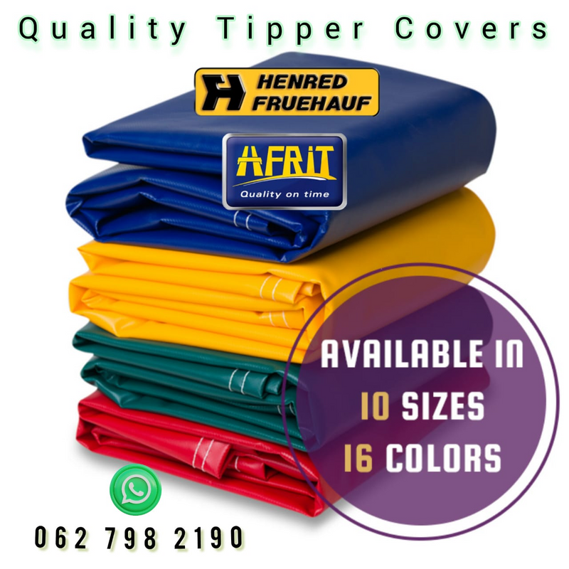 9x8,16x8,10x20 PVC HEAVY DUTY TARPAULINS FOR TRI-AXLES, FLAT-BEDS, TIPPERS,SUPERLINKS ,INTERLINKS