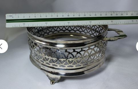 SILVER PLATED CASSROLE HOLDER WITHOUT DISH