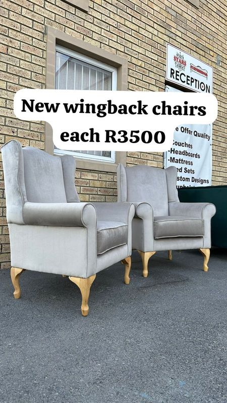 New wingback chairs each R3500