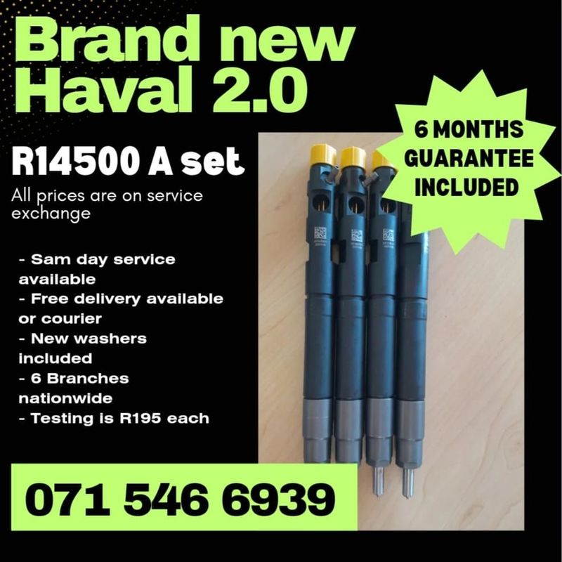 BRAND NEW HAVAL 2.0 DIESEL INJECTORS FOR SALE WITH WARRANTY