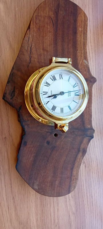 FCC PRECISION Brass Clock hinged door marine quality