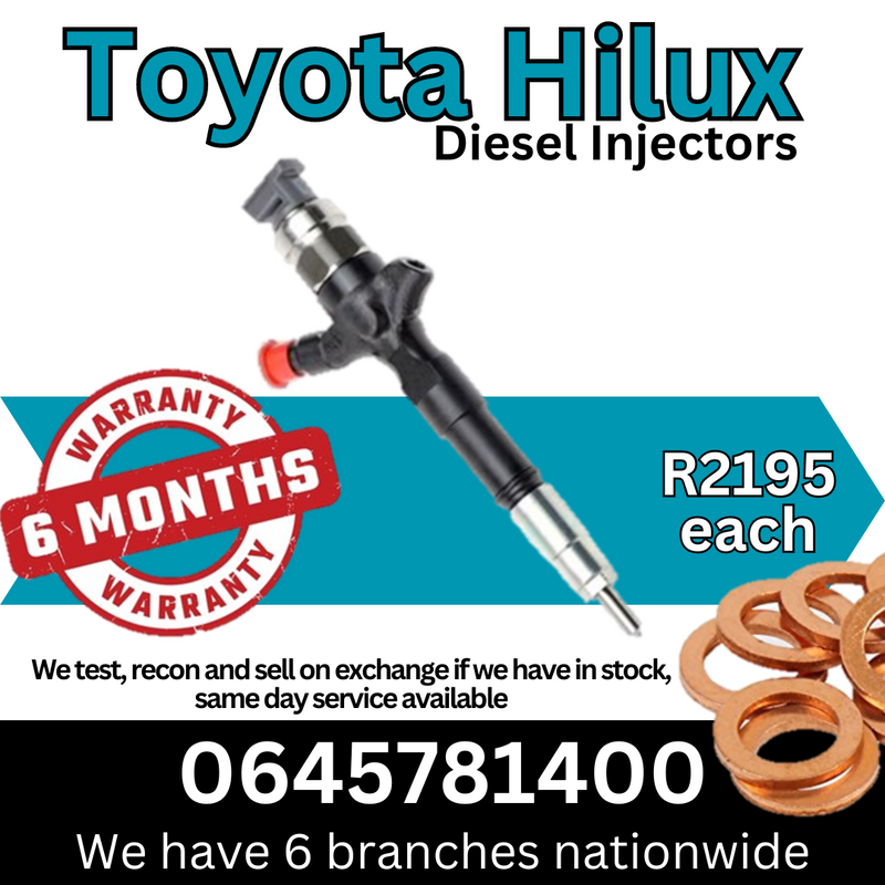 Toyota Hilux diesel injectors for sale