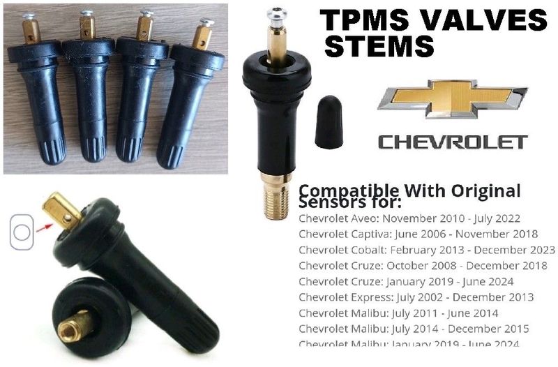 Chevrolet TPMS tyre valves stems