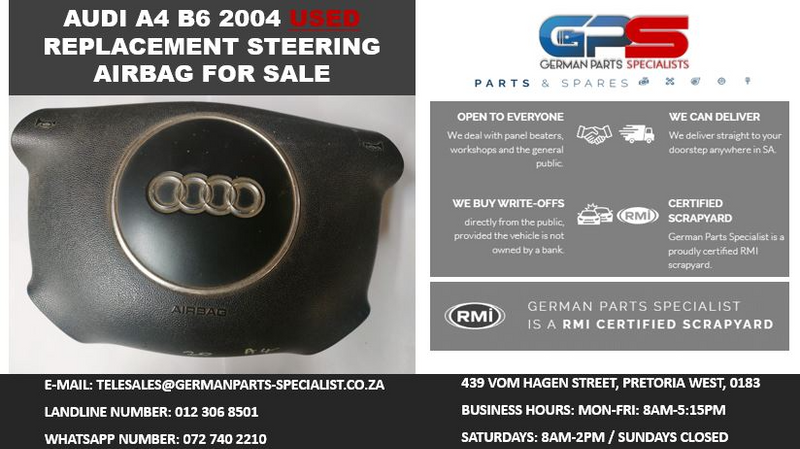 AUDI A4 B6 2004 USED REPLACEMENT STEERING AIRBAG FOR SALE