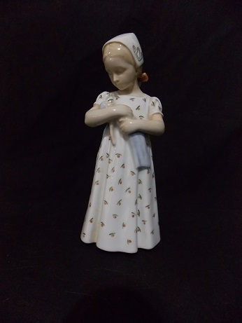 B &amp;G Denmark &#34;Mary and the Doll&#34; Porcelain Figurine Hand signed HB