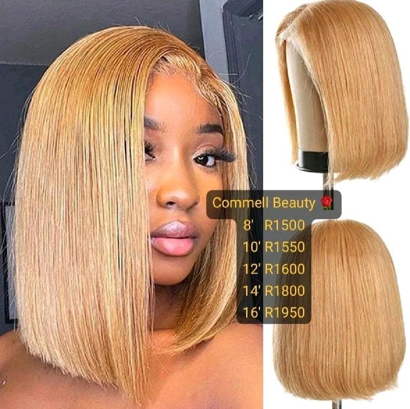 10inch Ear to ear lace frontal Peruvian hair wig. 12A