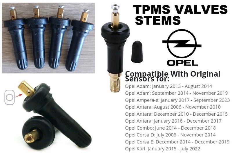 Opel Corsa / Astra J TPMS valves stems