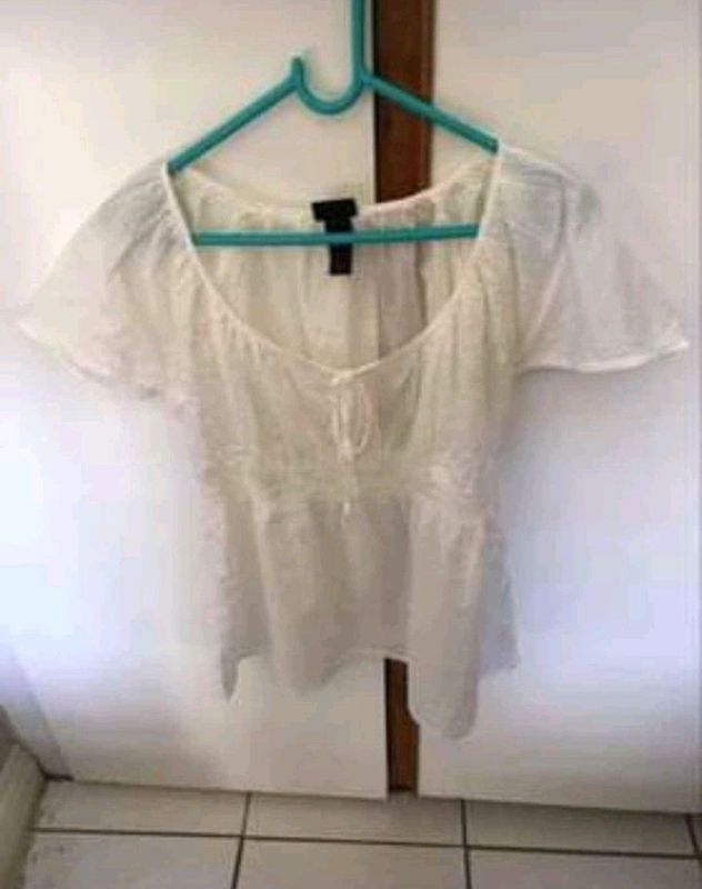 White H&amp;M Beach Top