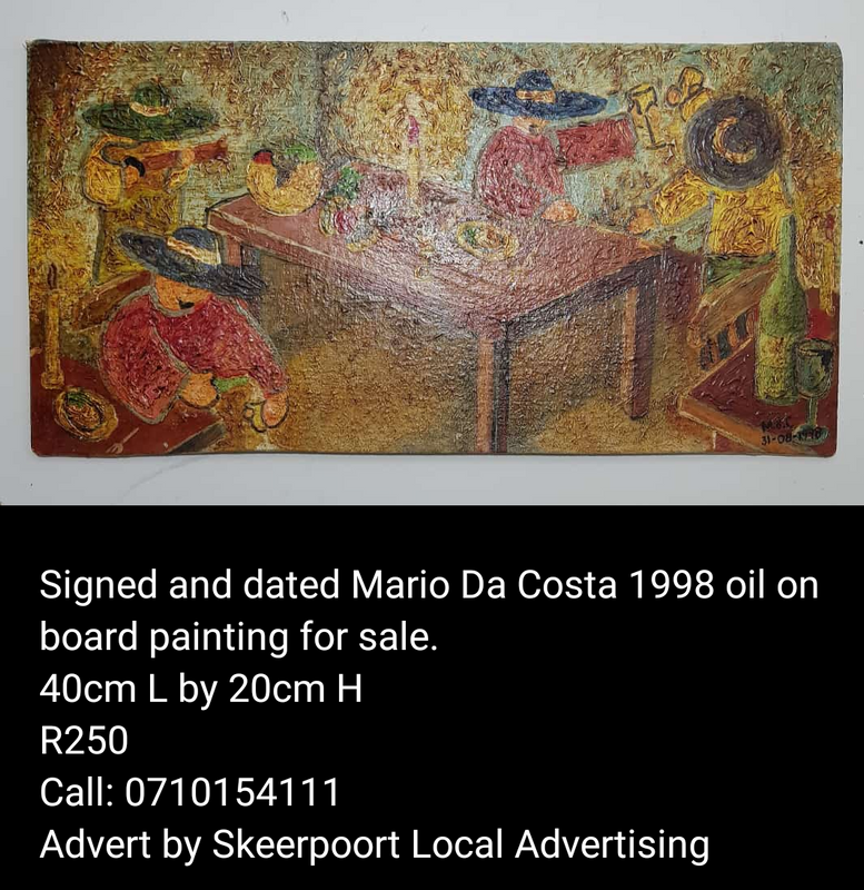 Signed and dated Mario da costa oil painting for sale