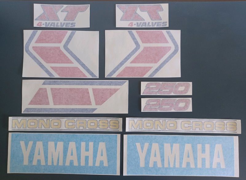 1985 Yamaha XT250 stickers vinyl cut decal sets