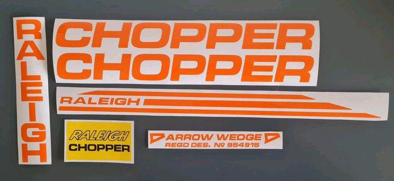 Raleigh Chopper stickers decals vinyl cut graphics