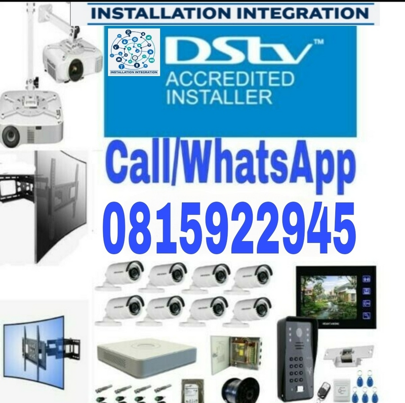 Call 0815922945 for installation of DSTV/OVHD/Free vision/CCTV/INTERCOM SYSTEM/TV mount.