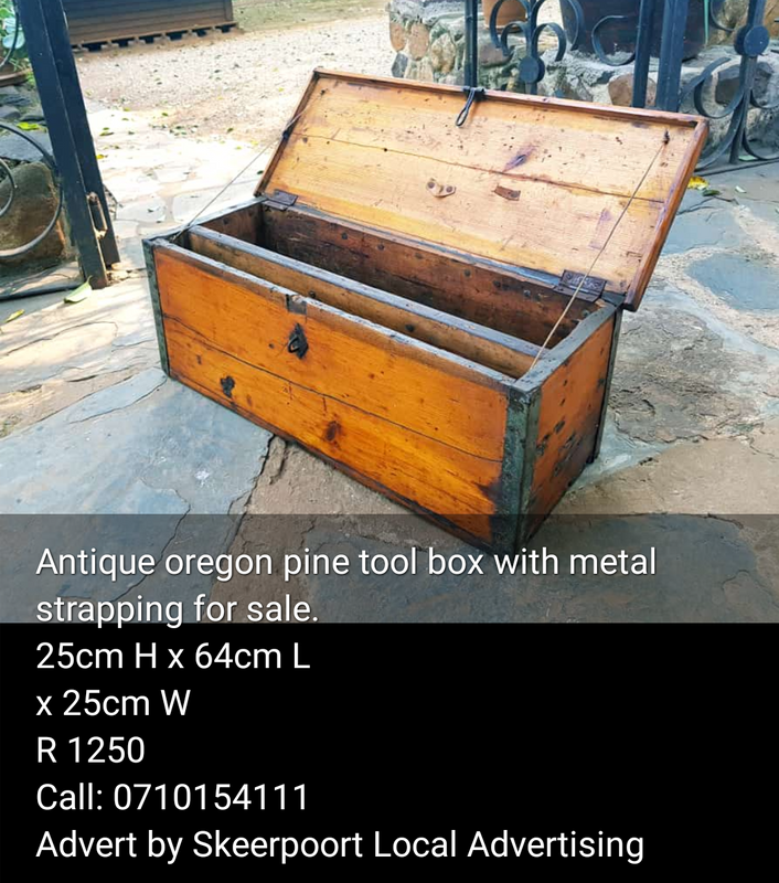 Antique Oregon pine tool box for sale