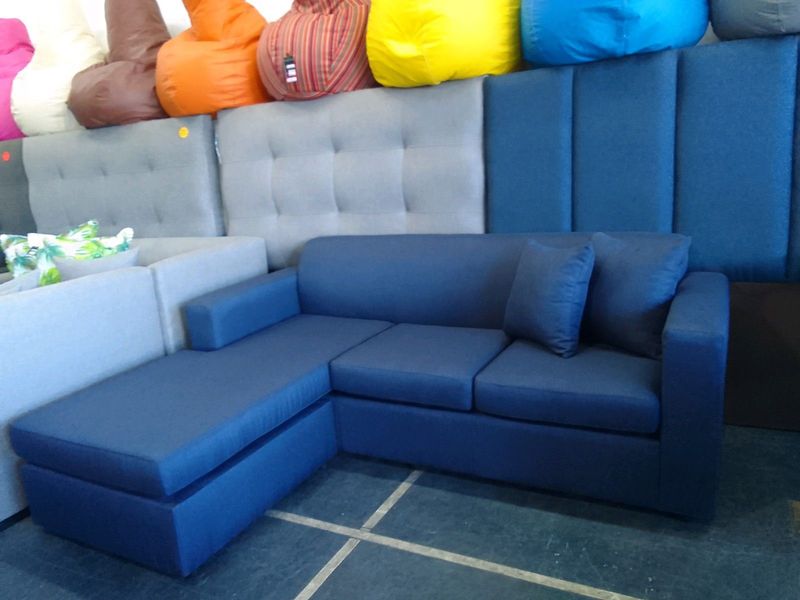 L-shaped couch-navy