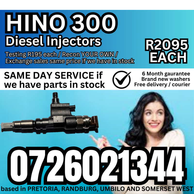 Hino 300 diesel injectors for sale