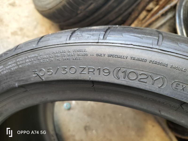 F30 BMW TYRES 305/30/R19 MICHELIN PILOT SPORT TYRES 95% TREAD LIFE ZUMA 061_706_1663