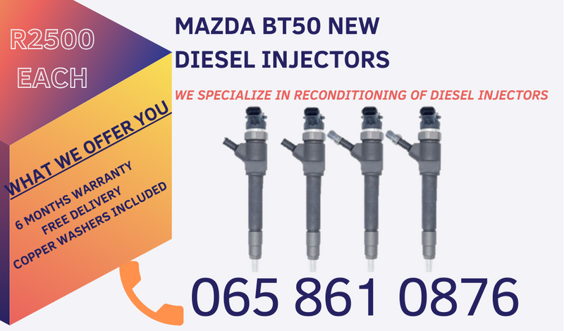 MAZDA BT50 NEW DIESEL INJECTORS FOR SALE ON EXCHANGE OR TO RECON