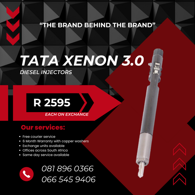TATA XENON 3.0 DIESEL INJECTORS FOR SALE WITH WARRANTY