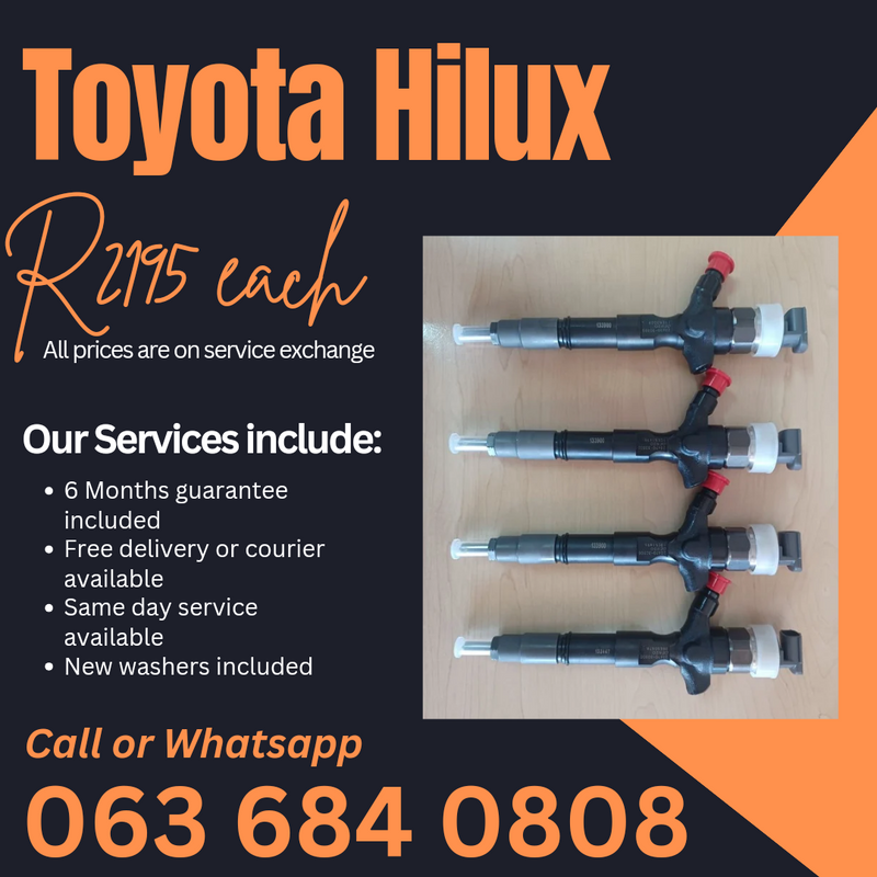 TOYOTA HILUX DIESEL INJECTORS FOR SALE WITH WARRANTY