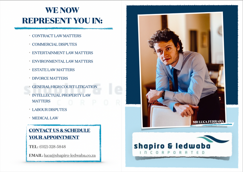 SHAPIRO &amp; LEDWABA - PROFESSIONAL LEGAL SERVICES - CONTRACTS, DIVORCE, ENVIRONMENTAL, IP, MEDICAL