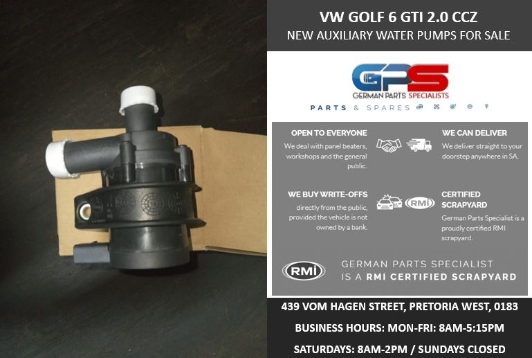 VW GOLF 6 GTI 2.0 CCZ AUXILIARY WATER PUMPS FOR SALE