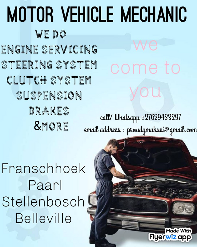 We do brakes, clutch system, suspension, engine and more