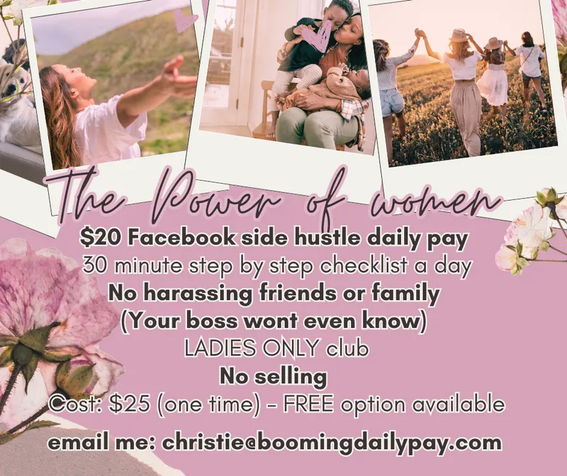 Daily Paid side-hustle for women