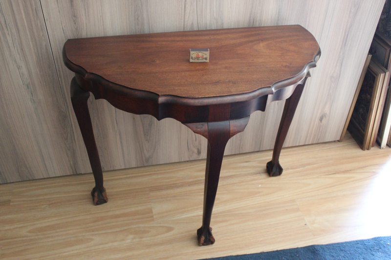 MID CENTUARY HALF MOON IMBUIA TABLE