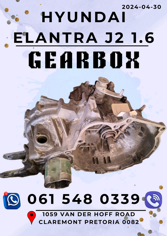Hyundai Elantra j2 1.6 gearbox Call or WhatsApp me 0615480339