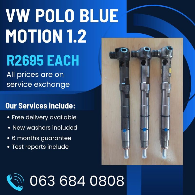 VW POLO BLUE MOTION 1.2 DIESEL INJECTORS FOR SALE WITH WARRANTY ON