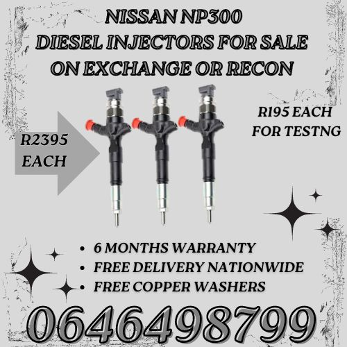 Nissan NP300 diesel injectors for sale on exchange or to recon.