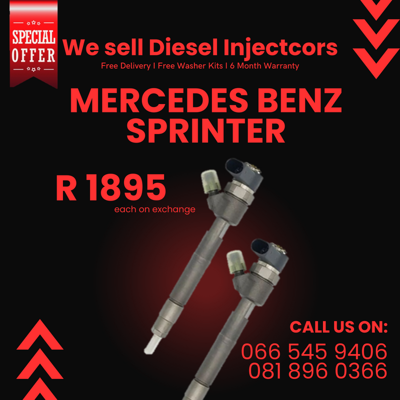 MERCEDES BENZ SPRINTER DIESEL INJECTORS FOR SALE ON EXCHANGE WITH WARRANTY