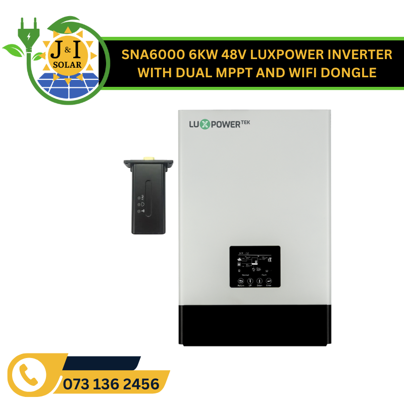 LUXPOWER SNA6000 6000W 48V LUXPOWER OFF GRID INVERTER WITH DUAL MPPT AND WIIFI DONGLE