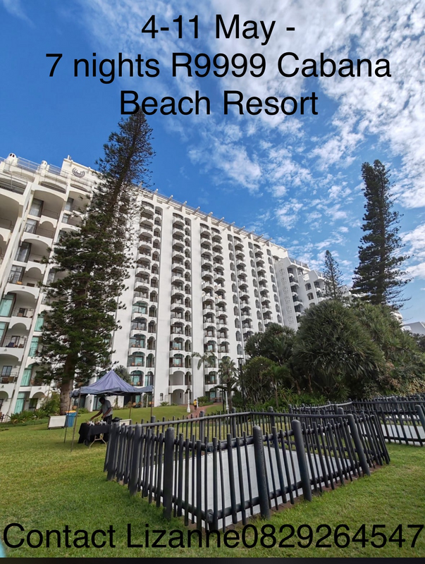 Cabana Beach Resort UMHLANGA - WEEK 18 - 4 sleeper 4-11 May 2024