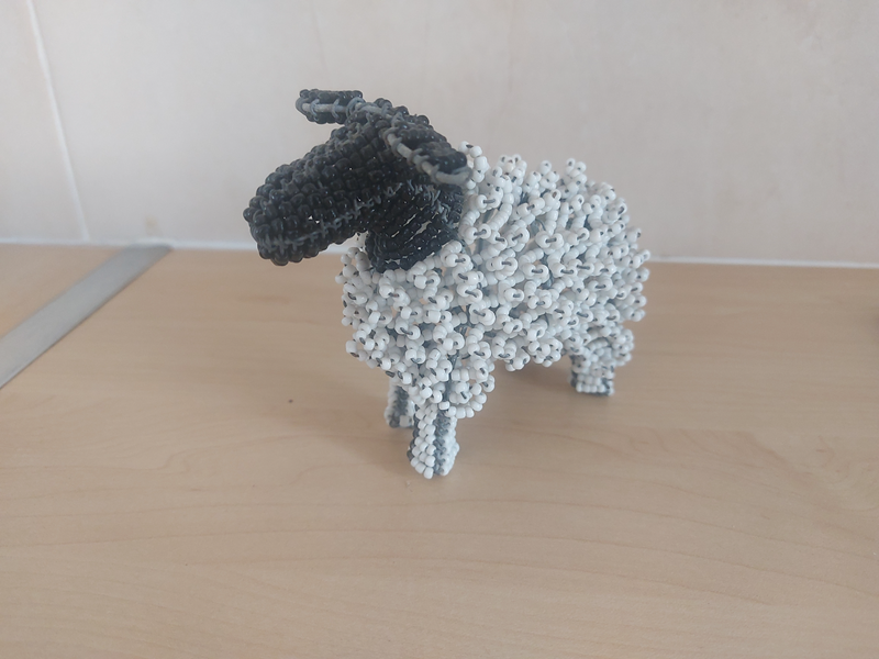 Beaded Sheep Ornament