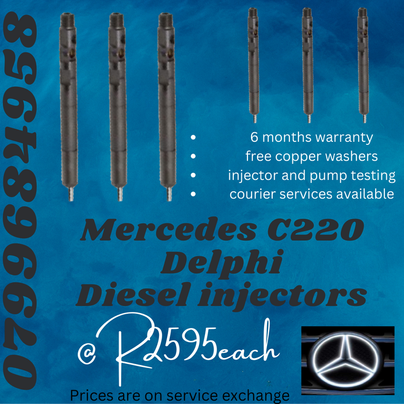 MERCEDES C220 DELPHI DIESEL INJECTORS/ FREE COPPER WASHERS