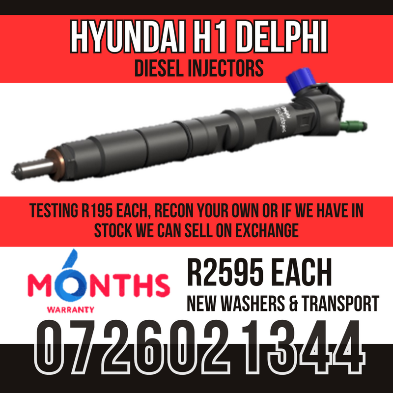 Hyundai H1 Delphi diesel injectors for sale