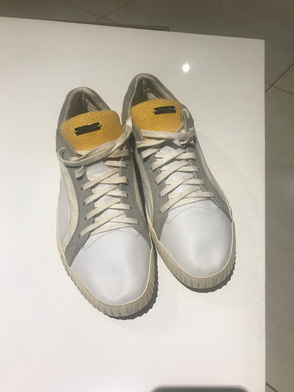 Puma x Alexander McQueen White Leather Low Top Sneakers