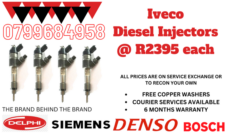 IVECO DIESEL INJECTORS/ FREE COPPER WASHERS