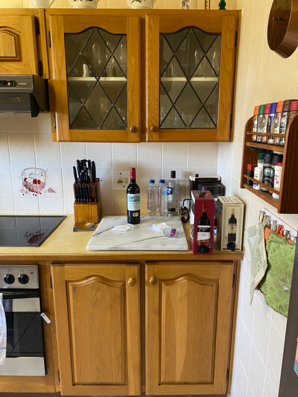 Solid oak kitchen units