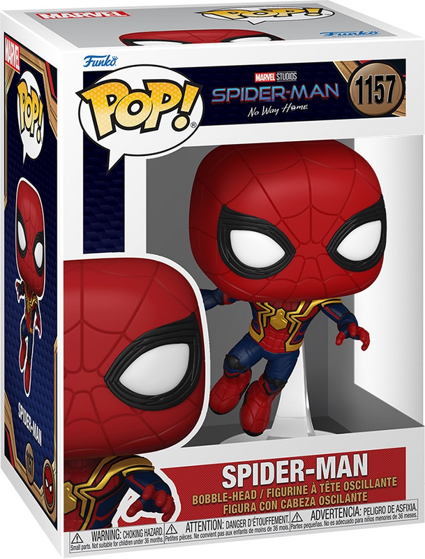 Funko Pop! Marvel 1157: Spider-Man: No Way Home - Spider-Man Vinyl Bobble-Head (Leaping)(New)