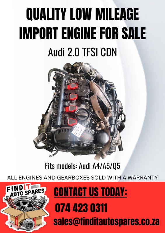 Audi A4/A5 CDN complete engine for sale