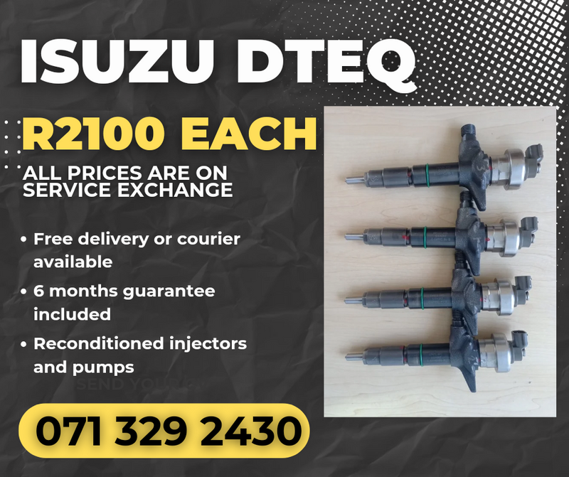 ISUZU DTEQ INJECTORS FOR SALE WITH WARRANTY