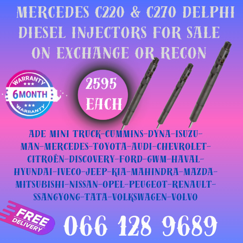 MERCEDES  C220 &amp; C270 DELPHI DIESEL INJECTORS FOR SALE ON EXCHANGE OR TO RECON YOUR OWN