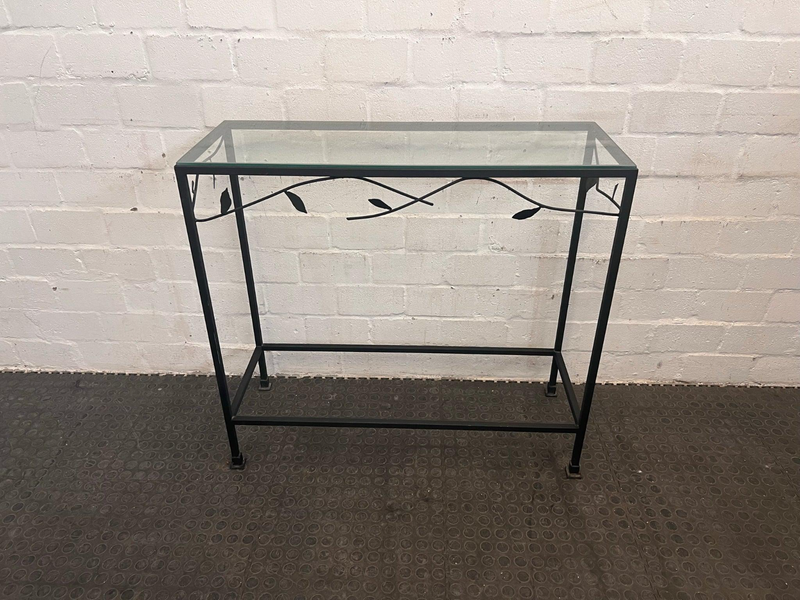 Black Frame Glass Top Table- A45970