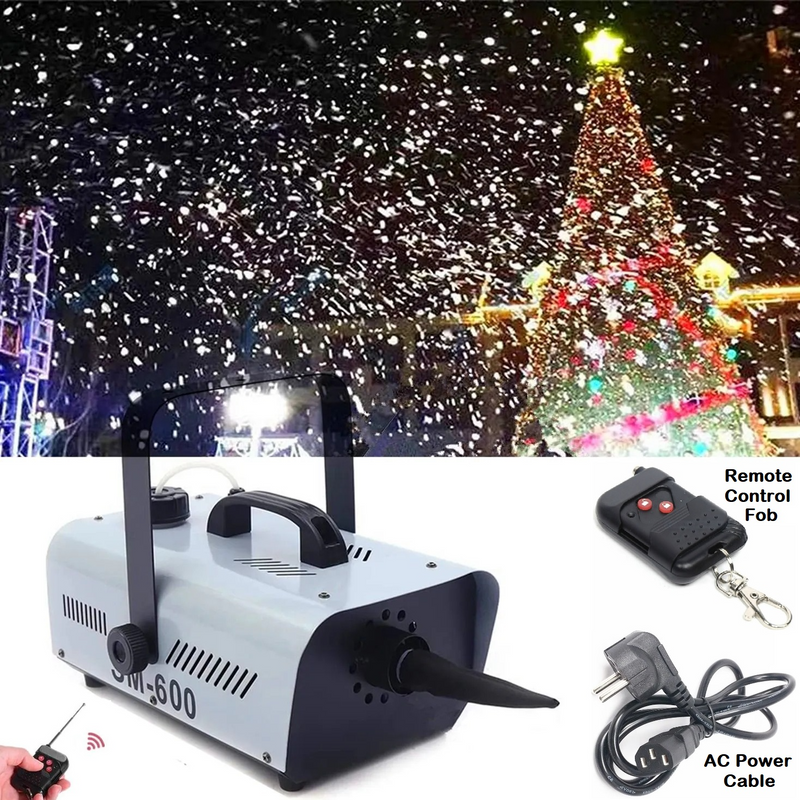 Stunning 600W Snow Making Machine, Wireless Remote Control Snowflake Maker 220V. Brand New Products.